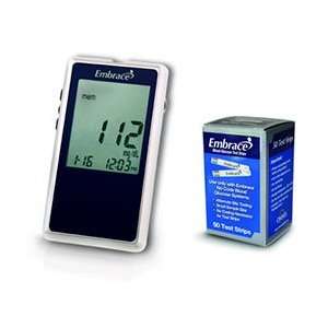 com Embrace Diabetes Meter Kit Combo (Meter Kit and 50ct Embrace Test 