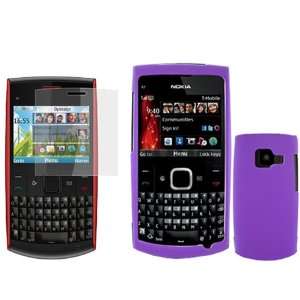 iNcido Brand Nokia X2 01 Combo Rubber Purple Protective Case Faceplate 