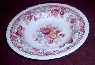 Johnson Brothers Bros Red Winchester Rimmed Soup Bowl  