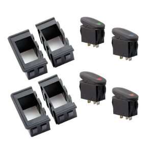   Four Interlocking Switch Housings and Four Rocker Switches Automotive