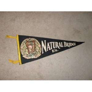 Antique/Vintage NATURAL BRIDGE, Virginia Pennant flag Souvenir  