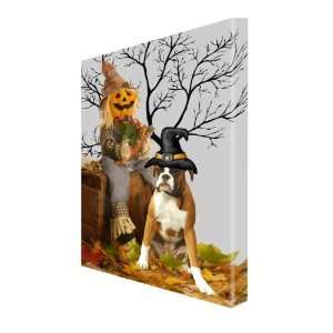  Boxer Dog Halloween Canvas 16 x 20 Arts, Crafts & Sewing