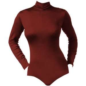  JB Bloomers 100% Nylon T Neck Bodysuit BURGUNDY YM Sports 