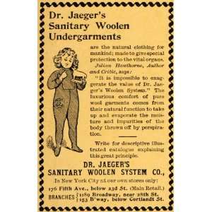  1895 Ad Dr Jaegers Sanitary Woolen System Co. Clothing 