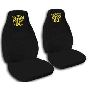  2 Black Robot seat covers for a 2006 to 2011 Chevrolet HHR 