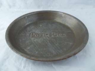 Vintage Metal Porth Pie Pan with Hole in Center