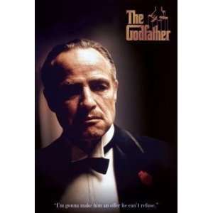  Godfather Movie (Offer He Cant Refuse, Brando) White Wood 