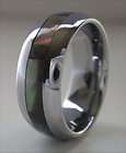 Tungsten Ring Mother of Pearl Wedding Band Size 7.5