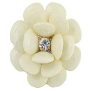  Acrylic Ivory Flower Ring 
