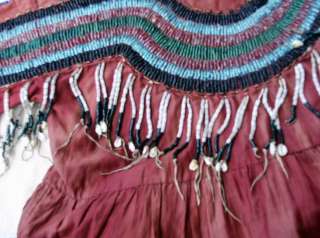   Blackfeet Polished Cotton Bugle Beaded Dress Blackfeet Reservation