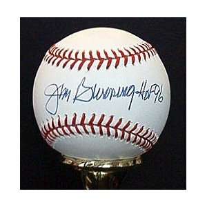  Jim Bunning Autographed Baseball   HOF 96   Autographed 