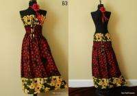 Rayon Polka Dot Floral Print Boho Sun Dress Skirt New  