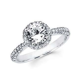 18k White Gold Diamond Engagement Ring Semi Mounting D  