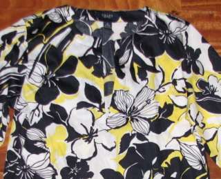 NWT CHAPS Ralph Lauren Women 3/4 Shirt Floral Top Sz M  