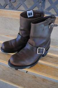 womens FRYE U.S.A. harness/engineer/campus/motorcycle boots sz 8 M oil 