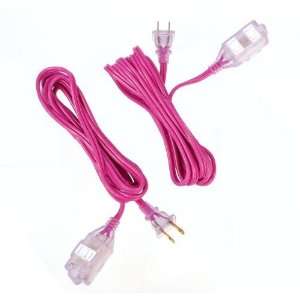  CLOSEOUT 2 Pack Pro Glo 9 Ft UL Extension Cord   3 Outlet 