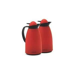  Farberware Set of 2 1 Liter Red Coffee Carafes