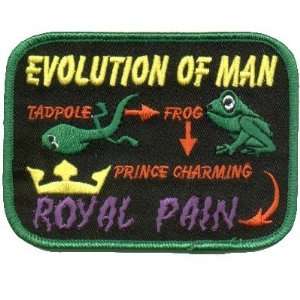  EVOLUTION OF MAN Fun Embroidered Funny Biker Vest Patch 