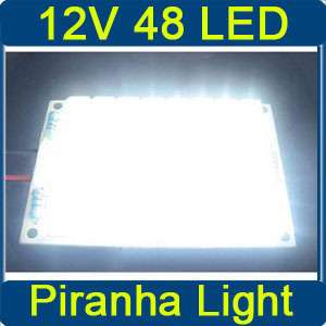 12V White LED Light Board 48 LED Piranha Panel Lighting  