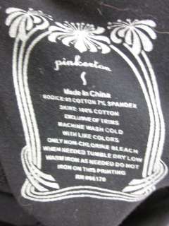 PINKERTON Black Sleeveless Crochet Ruffle Dress Sz S  