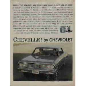 1964 Chevrolet Chevelle Malibu Sport Coupe Ad, A3952 