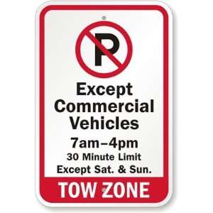  Except Commercial Vehicles, [Custom Text] Tow Zone High 