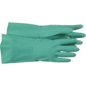  Fully Coated Green Nitrile Gloves   flocked lined green 