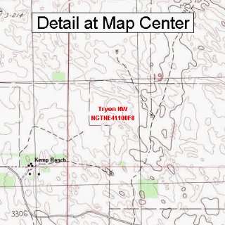 USGS Topographic Quadrangle Map   Tryon NW, Nebraska (Folded 