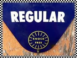 1940s Vintage CRESYL Regular Knock Free Porcelain Gasoline Sign by 