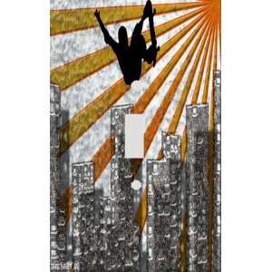  Urban Sunrise Skateboarder Decorative Switchplate Cover 