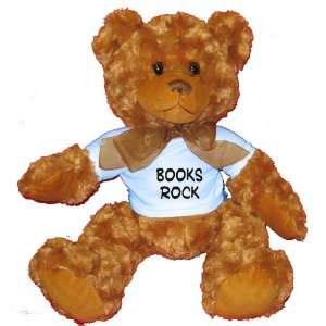  Books Rock Plush Teddy Bear with BLUE T Shirt Toys 