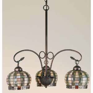  24W Jeweled Basket 3 Lt Chandelier