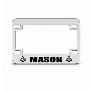 Masonic Mason Moson Logo Metal Bike Motorcycle license plate frame 