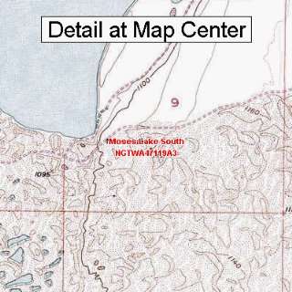 USGS Topographic Quadrangle Map   Moses Lake South, Washington (Folded 