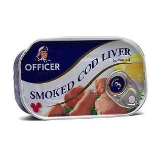 Officer Smoked Cod Liver   Foie de Morue Grocery & Gourmet Food