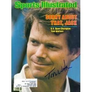Tom Watson Autographed Sports Illustrated June 28, 1982  