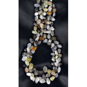  FACETED MONTANA OPAL AGATE SIDE DRILLED BEADS 