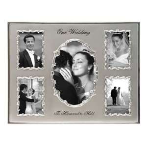  2 Tone Silver Wedding Collage Frame 