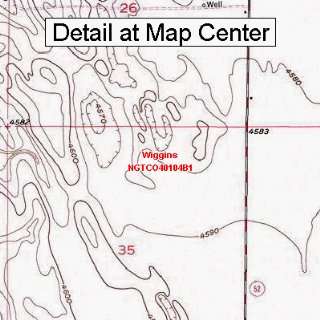  USGS Topographic Quadrangle Map   Wiggins, Colorado 