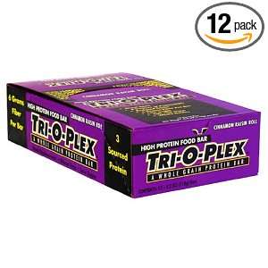 Tri O Plex High Protein Food Bar, Cinnamon Raisin Roll, 4.2 Ounce Bar 