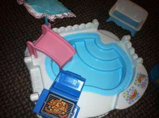 Fisher Price Loving Family Dream Pool BBQ Lounge Chair Table Slide 