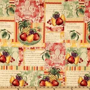  44 Wide Windham Bountiful Floral/Fruit Cream Fabric By 