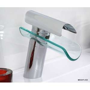   Waterfall Chrome Glass Vessel Sink Faucet (Model BA5100 26) Home