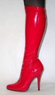 Red Knee High Wonder Woman Super Girl GoGo Boots 10  