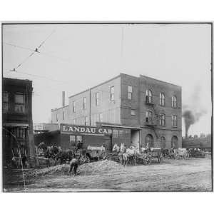  Horse drawn wagons,Ladau Cab Building,St Louis,MO,c1890 