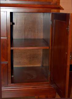 Cherry Lighted China Cabinet Display Hutch Buffet  