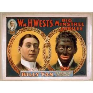    Poster Wm. H. Wests Big Minstrel Jubilee 1900