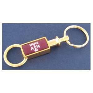  Texas A&M University Gold Tone Valet Keychain