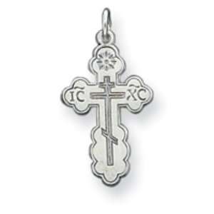  Sterling Silver Eastern Orthodox Cross Charm Jewelry