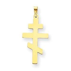  14k Gold Eastern Orthodox Cross Pendant Jewelry